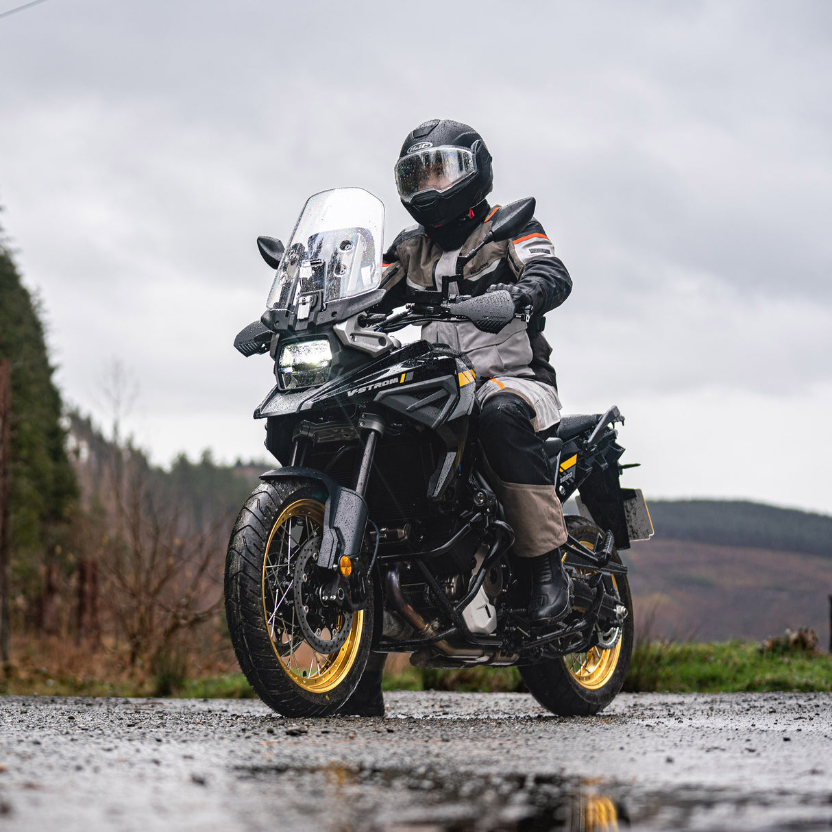 Oxford Stormland D2D Motorcycle Trousers Desert Black Orange