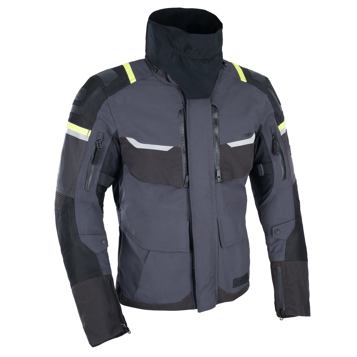 Oxford Stormland D2D Men's Motorcycle Jacket Grey Black Fluo