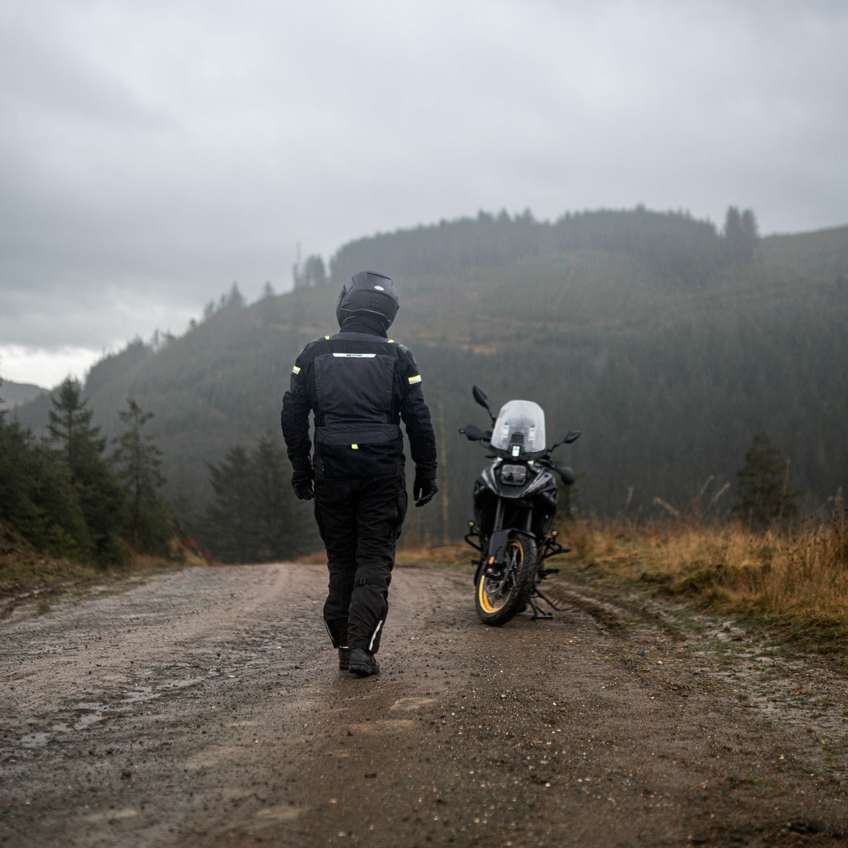 Oxford Stormland D2D Men's Motorcycle Jacket Grey Black Fluo