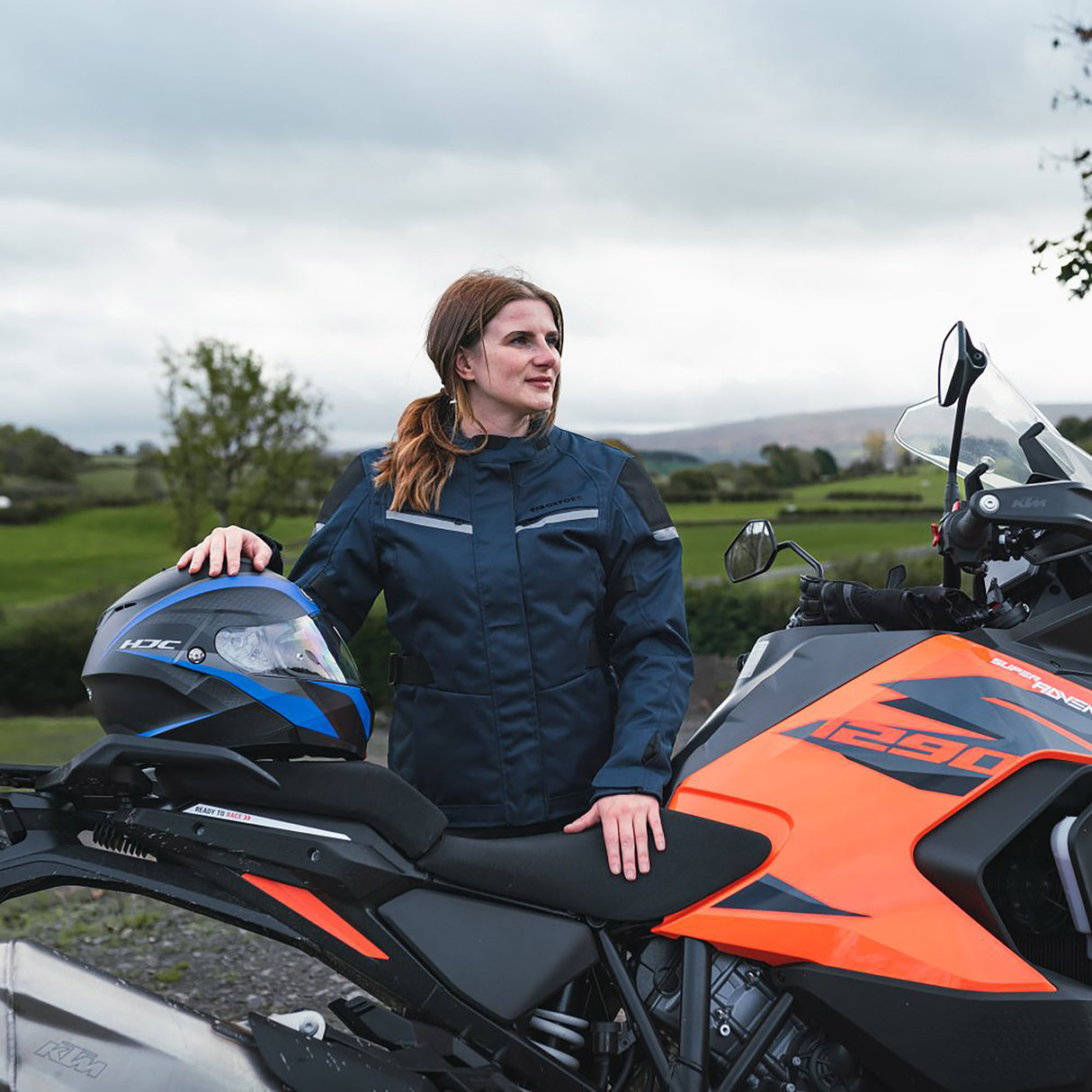 Oxford Dakota 3.0 Ladies Motorcycle Jacket Navy