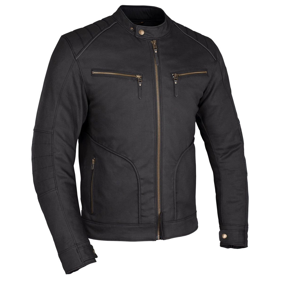 Oxford Holborn Wax Motorcycle Jacket Stealth Black