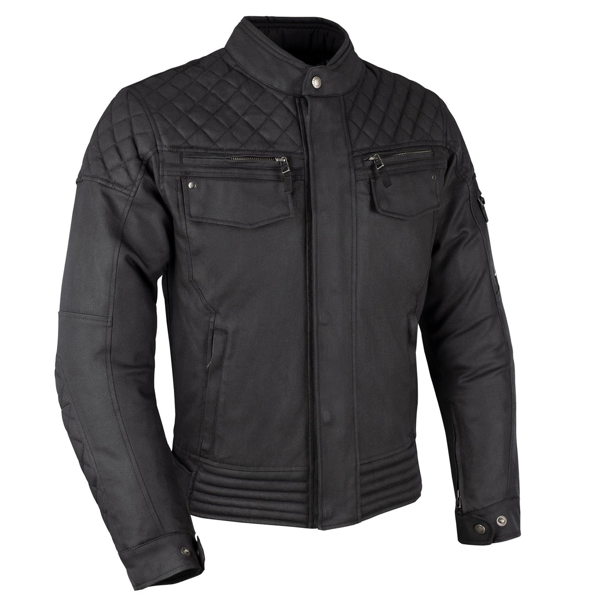 Oxford Hardwick Wax Motorcycle Jacket Black