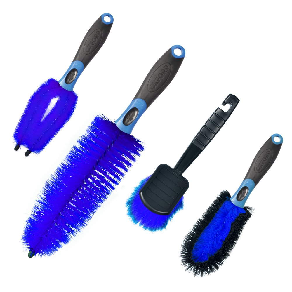 Oxford OX739 Brush & Scrub Set Essential Motorcycle Cleaning Brushes Kit 4PC
