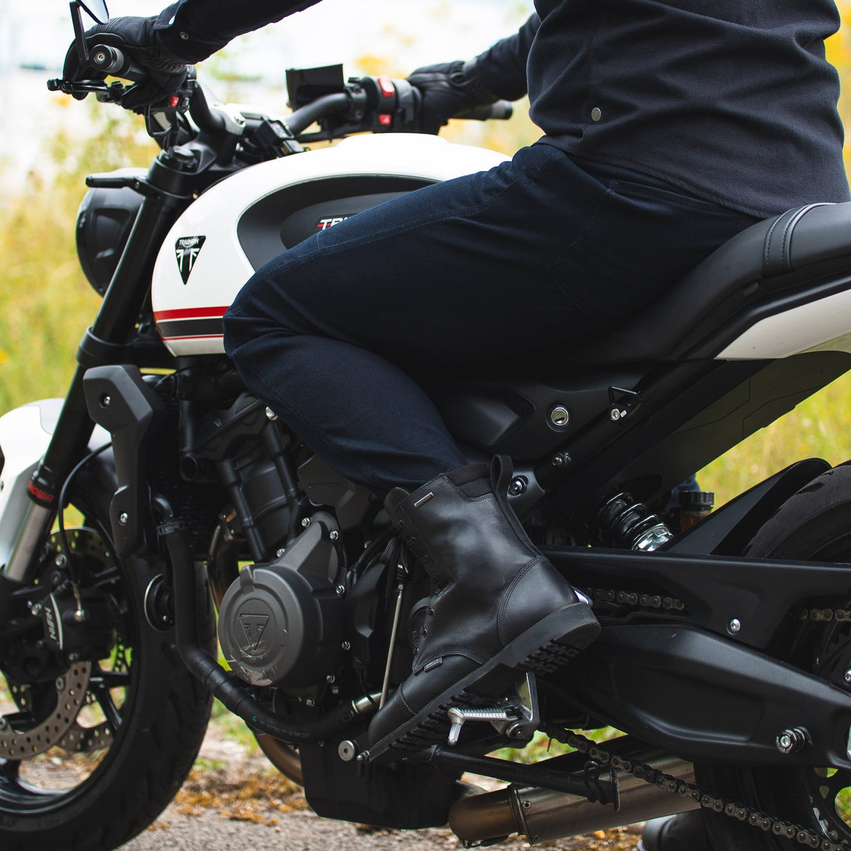 Oxford Original Approved Super Stretch Men's Motorcycle Jeans Slim Indigo