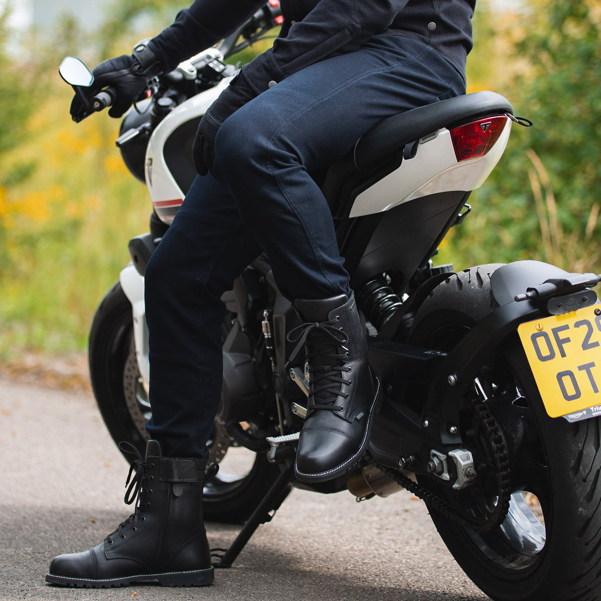 Oxford Original Approved Super Stretch Men's Motorcycle Jeans Slim Indigo