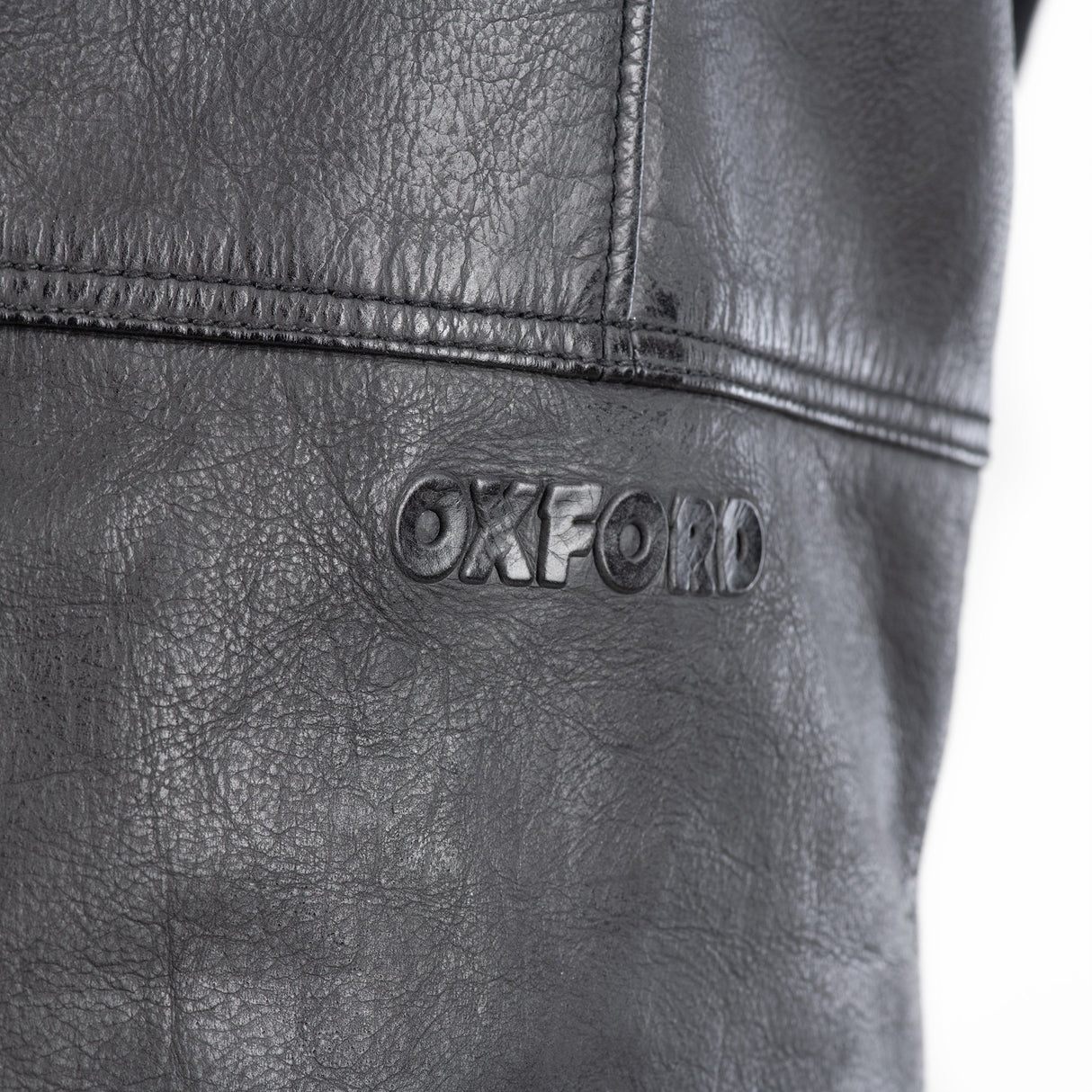 Oxford Holton Men's Leather Motorcycle Jacket Black