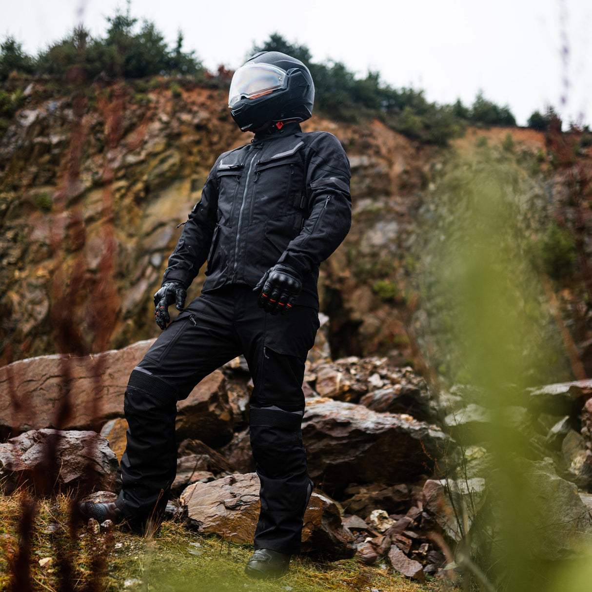 Oxford Rockland Men's Motorcycle Jacket Black