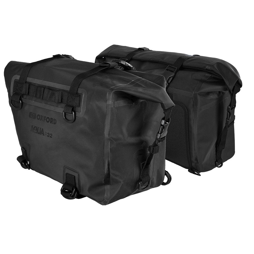 Oxford Aqua P32 Waterproof Motorcycle Motorbike Luggage Panniers 32L Black