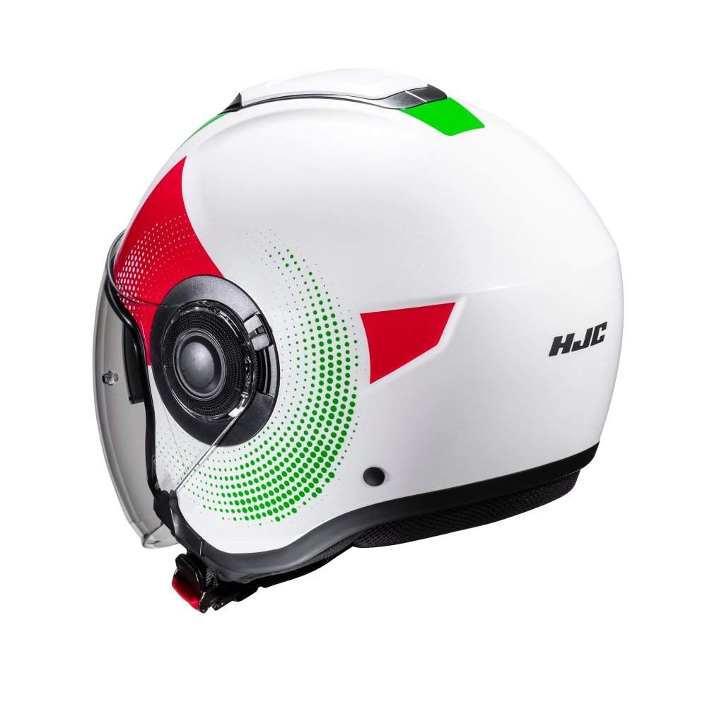 HJC I40N Pyle MC41 Green White Red Motorcycle Helmet