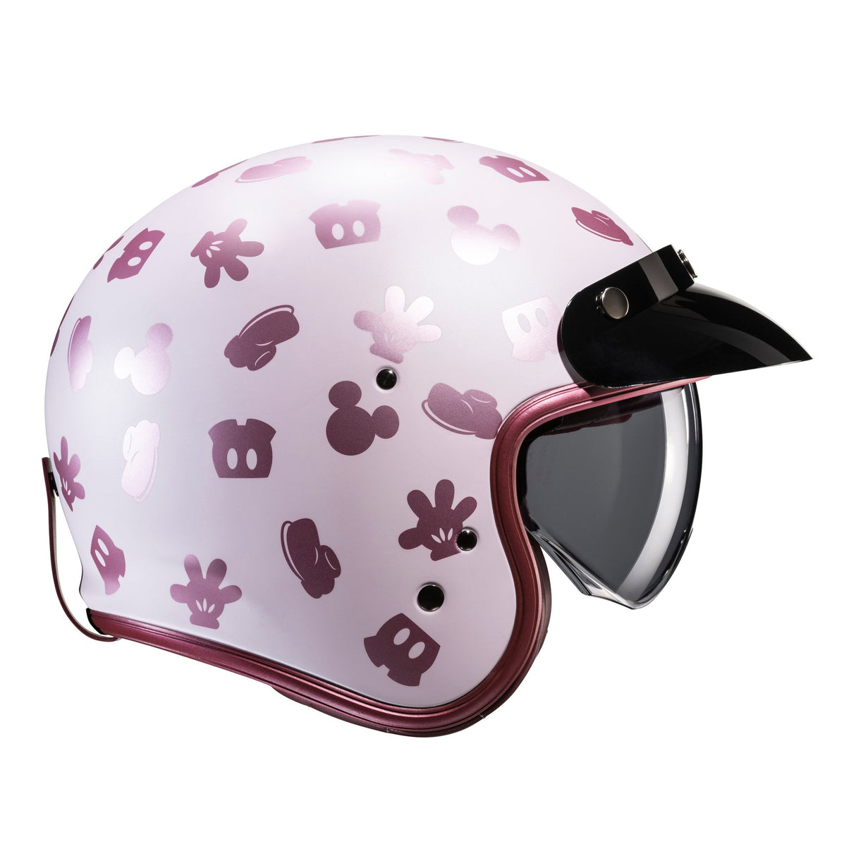 HJC V31 Disney Mickey MC8SF Pink Motorcycle Helmet