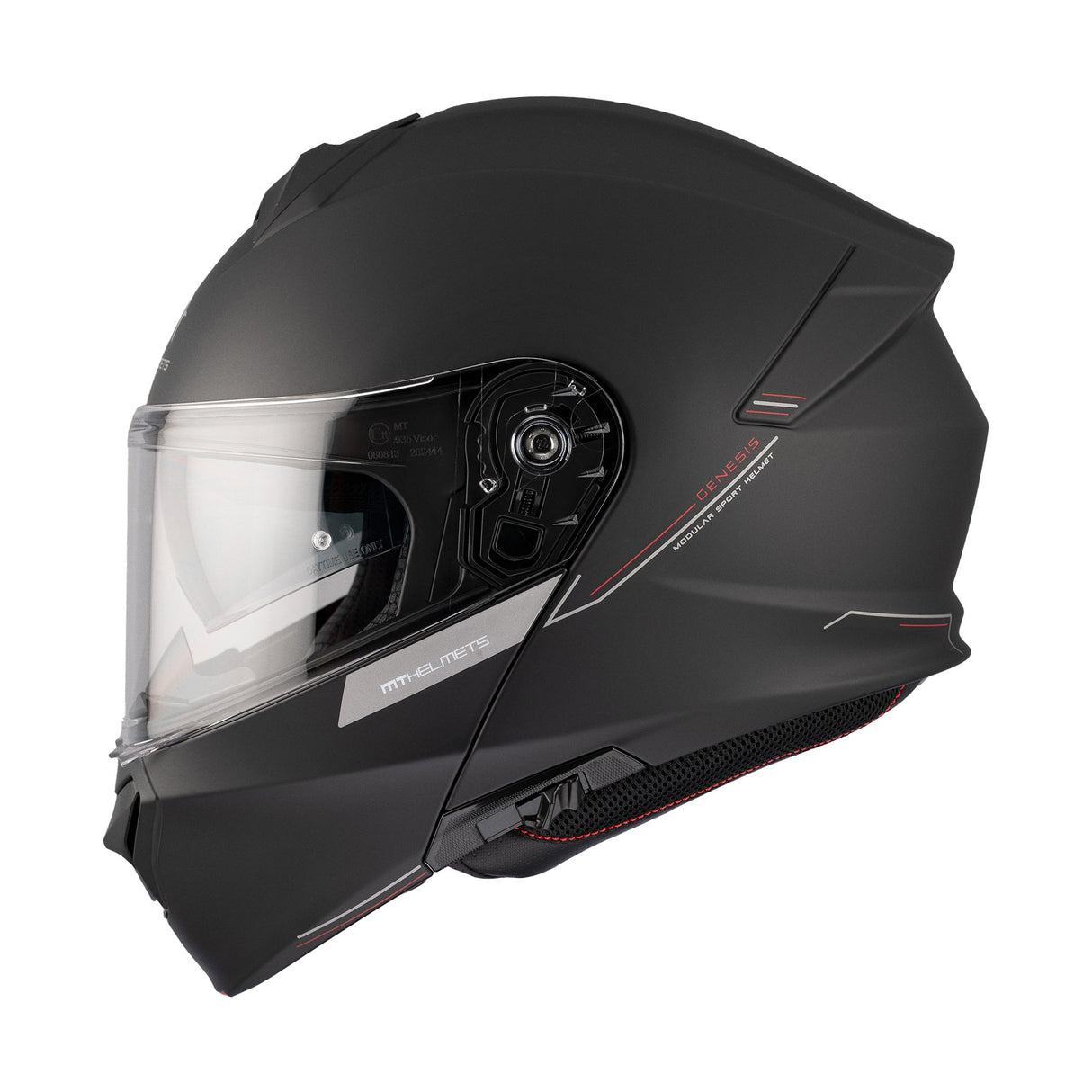 MT Genesis SV Solid A1 Matt Black Flip Front Motorcycle Helmet