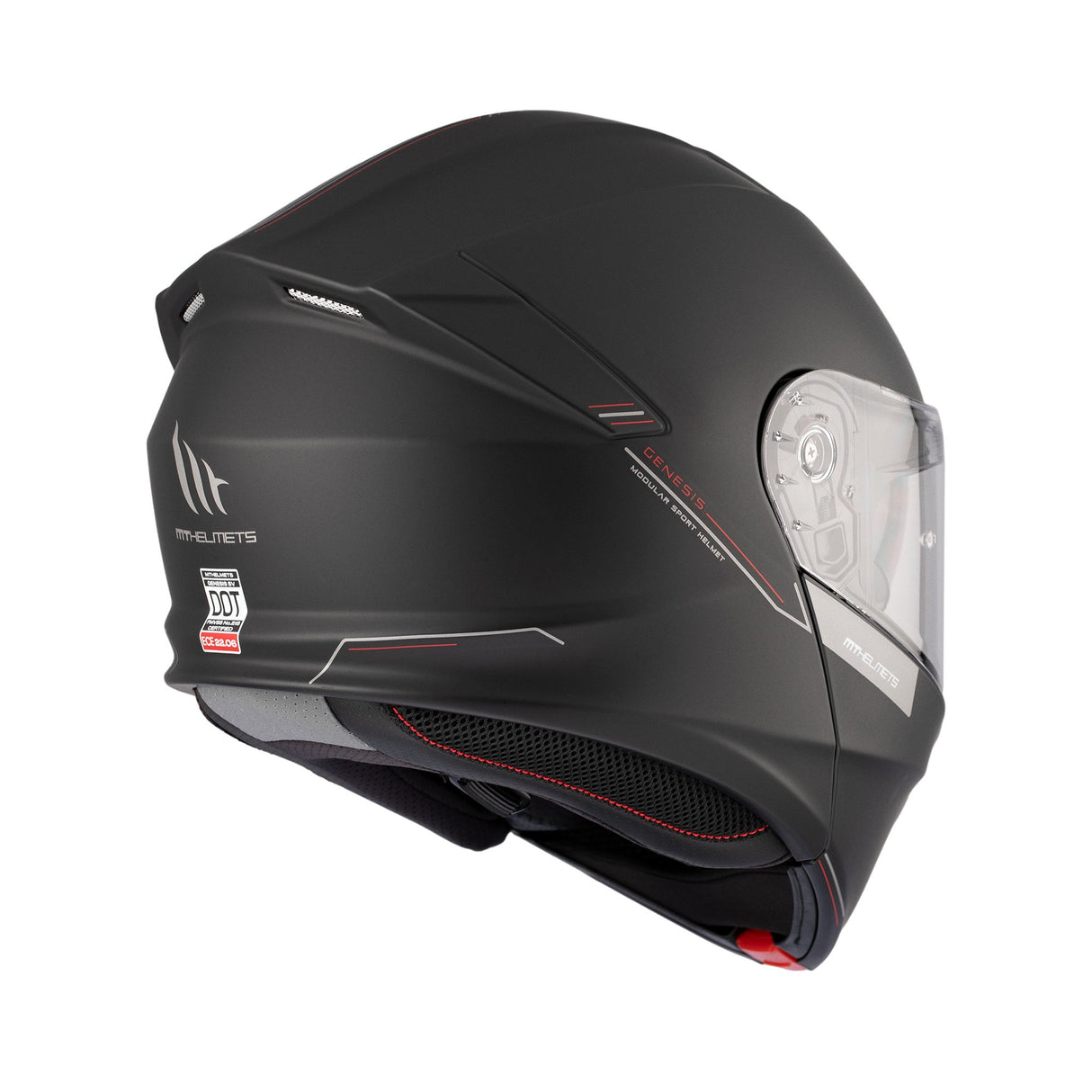 MT Genesis SV Solid A1 Matt Black Motorcycle Helmet