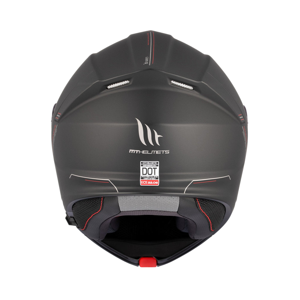 MT Genesis SV Solid A1 Matt Black Motorcycle Helmet