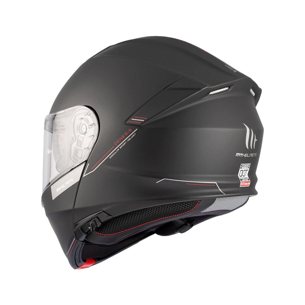 MT Genesis SV Solid A1 Matt Black Motorcycle Helmet