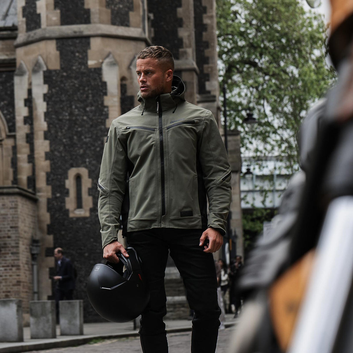 Oxford Mondial Street D2D Men's Motorcycle Jacket Khaki