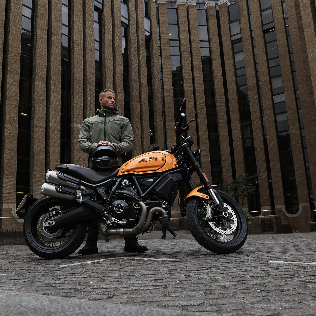 Oxford Mondial Street D2D Men's Motorcycle Jacket Khaki