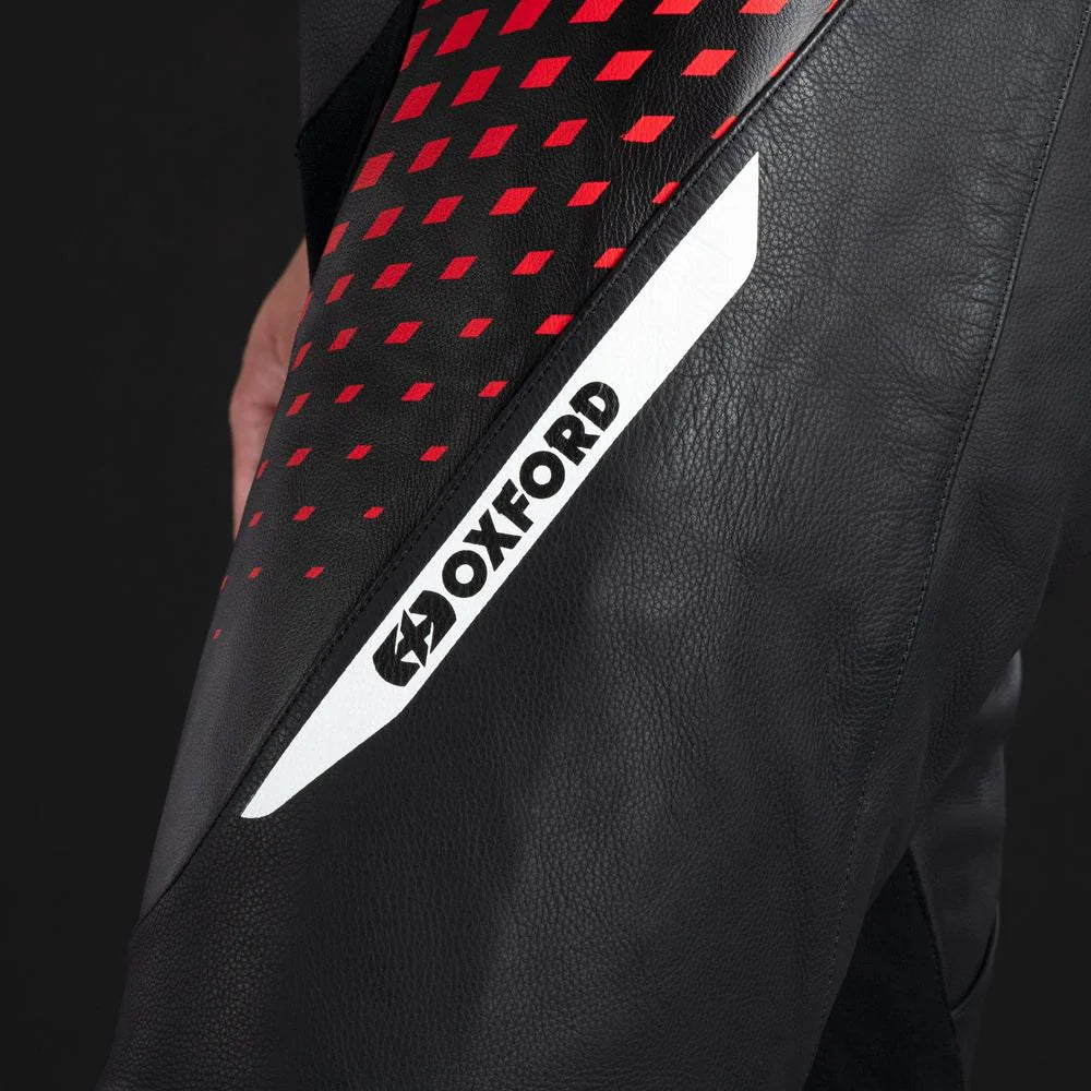 Oxford Nexus 1.0 One Piece Leather Suit Black Red
