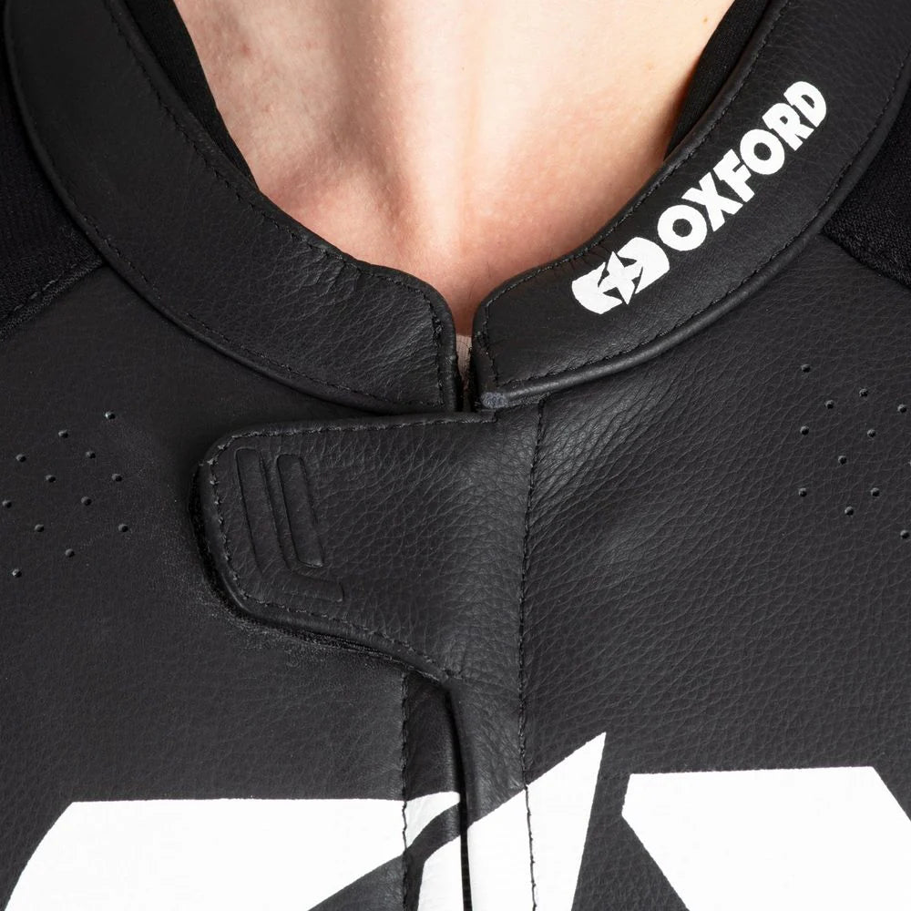 Oxford Nexus 1.0 One Piece Leather Suit Black Red