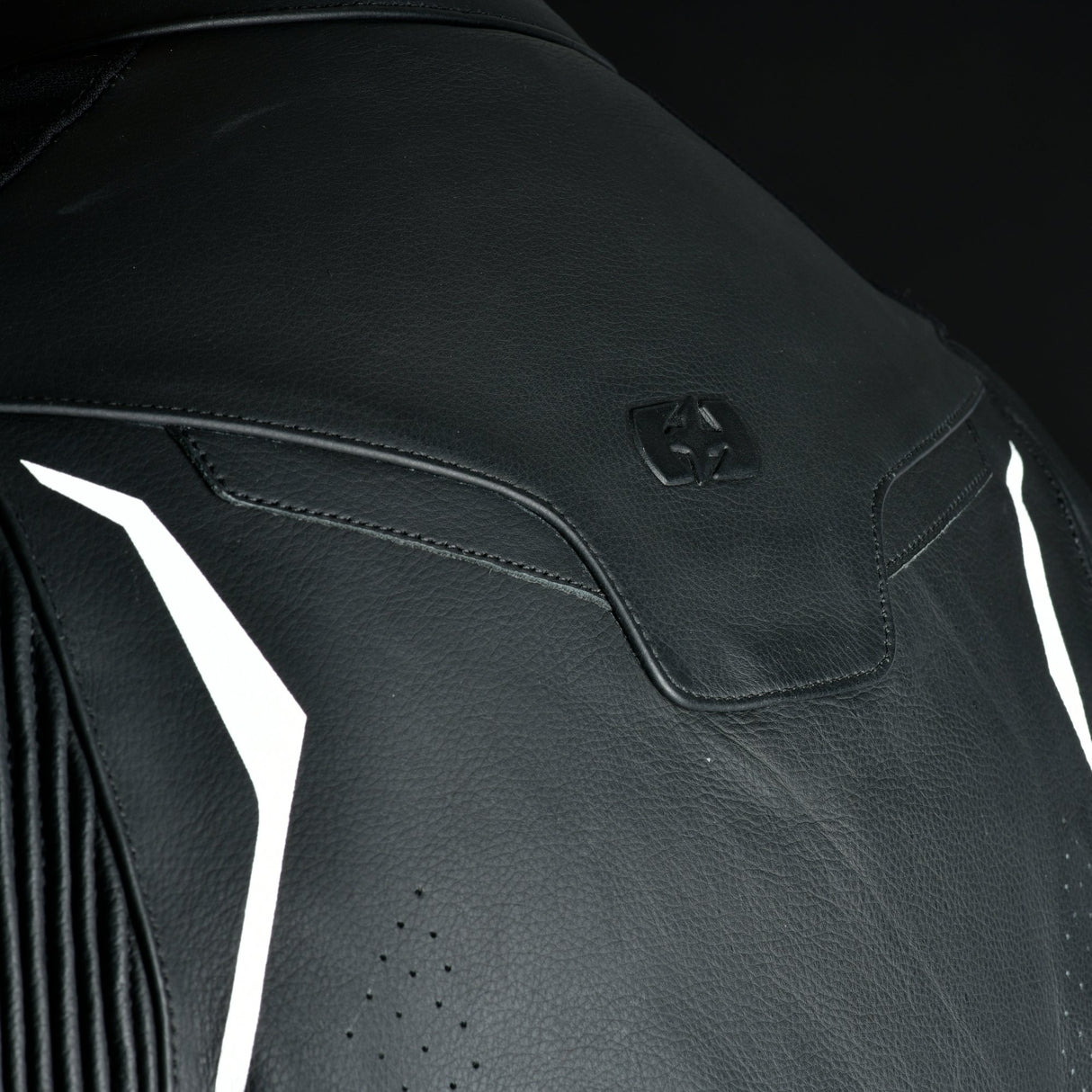 Oxford Nexus 1.0 Men's Leather Motorcycle Jacket Black White