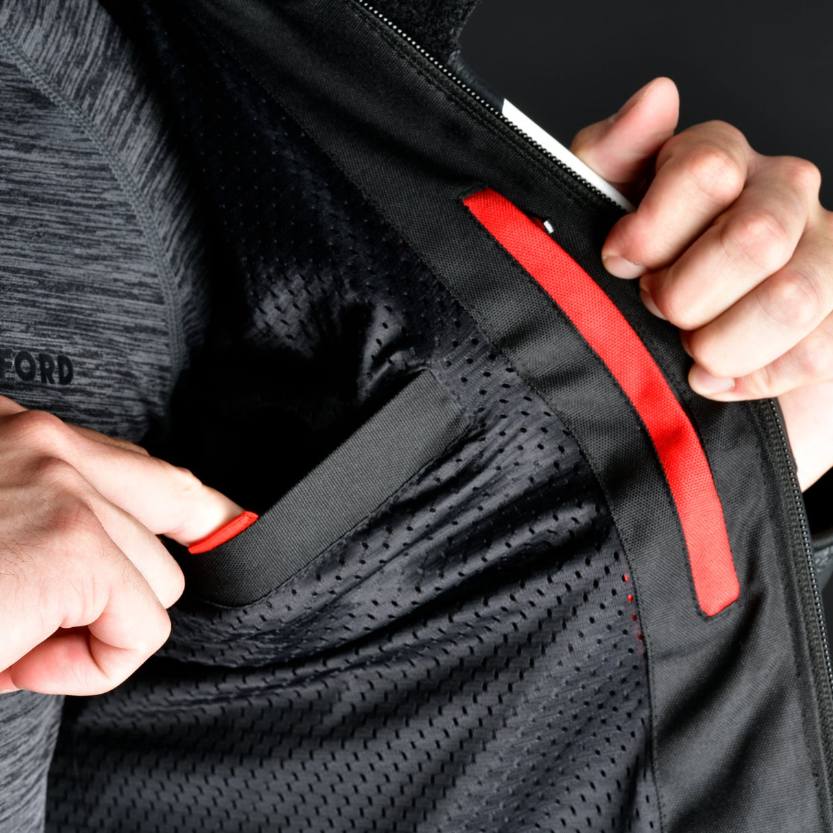 Oxford Nexus 1.0 Men's Leather Motorcycle Jacket Black White