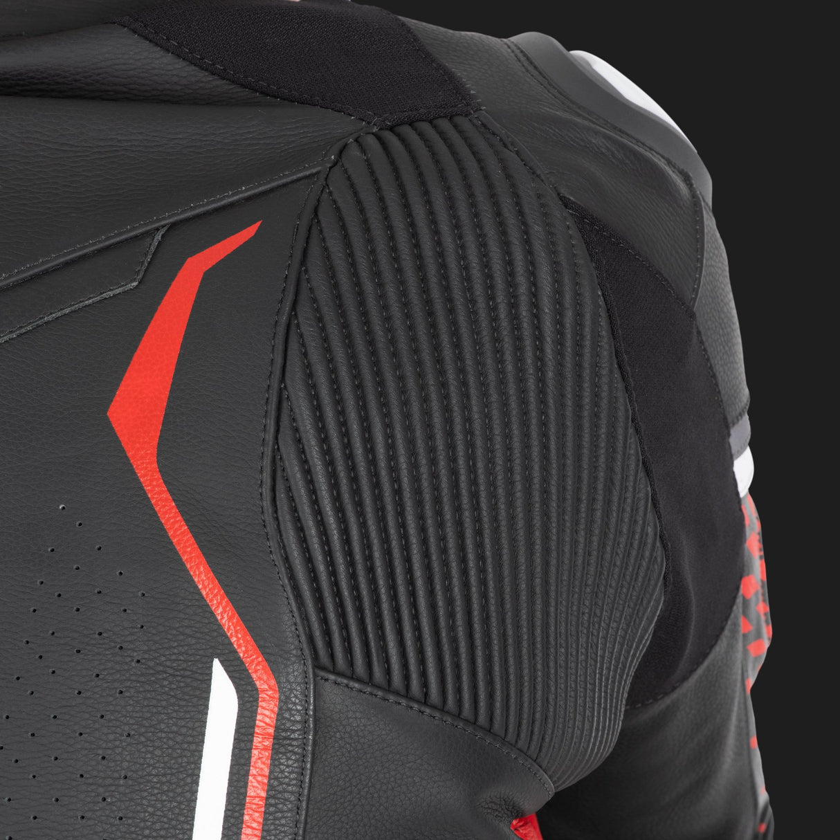 Oxford Nexus 1.0 Men's Leather Black/Red Motorcycle Jacket