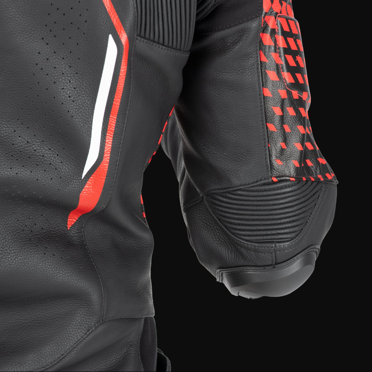 Oxford Nexus 1.0 Men's Leather Black/Red Motorcycle Jacket