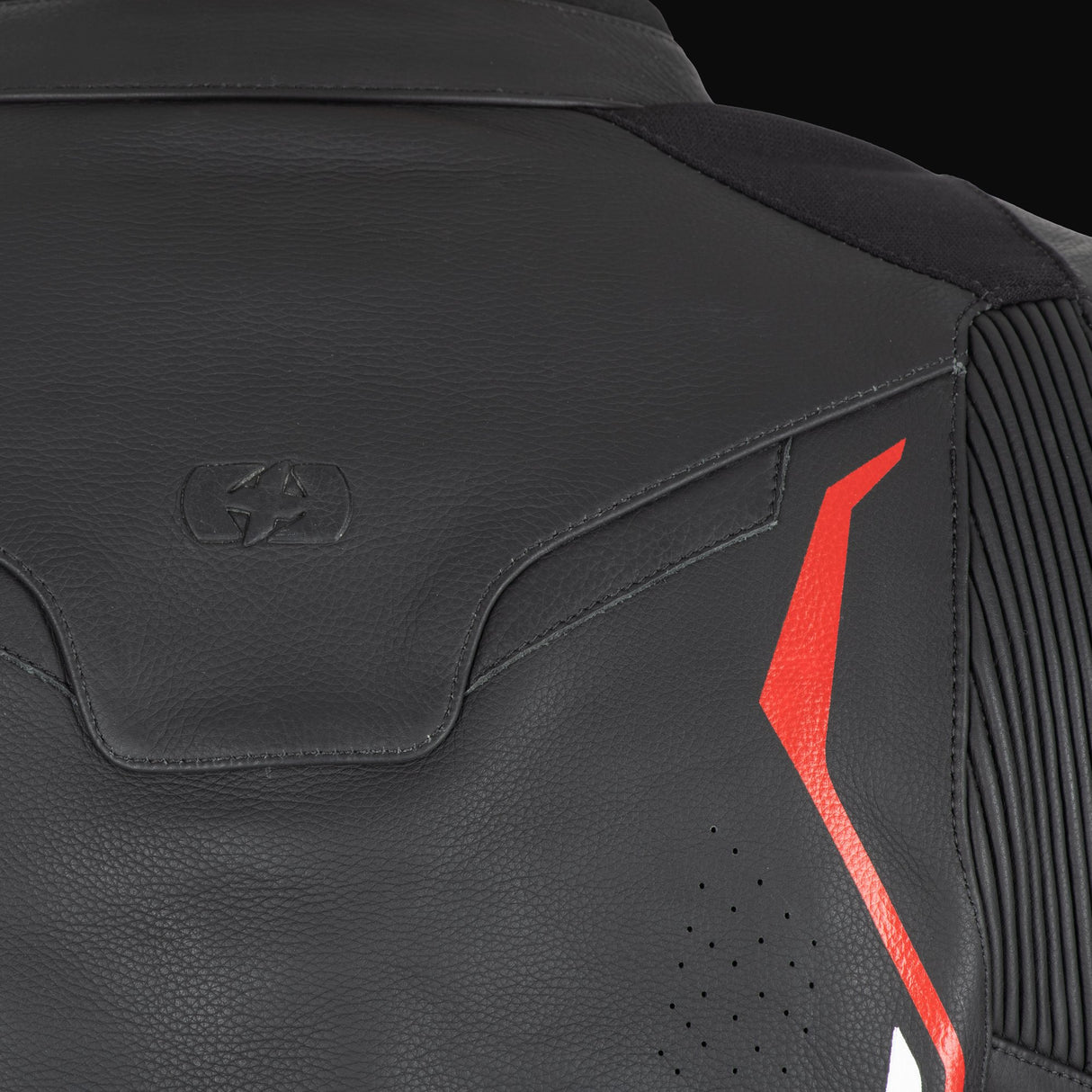 Oxford Nexus 1.0 Men's Leather Black/Red Motorcycle Jacket