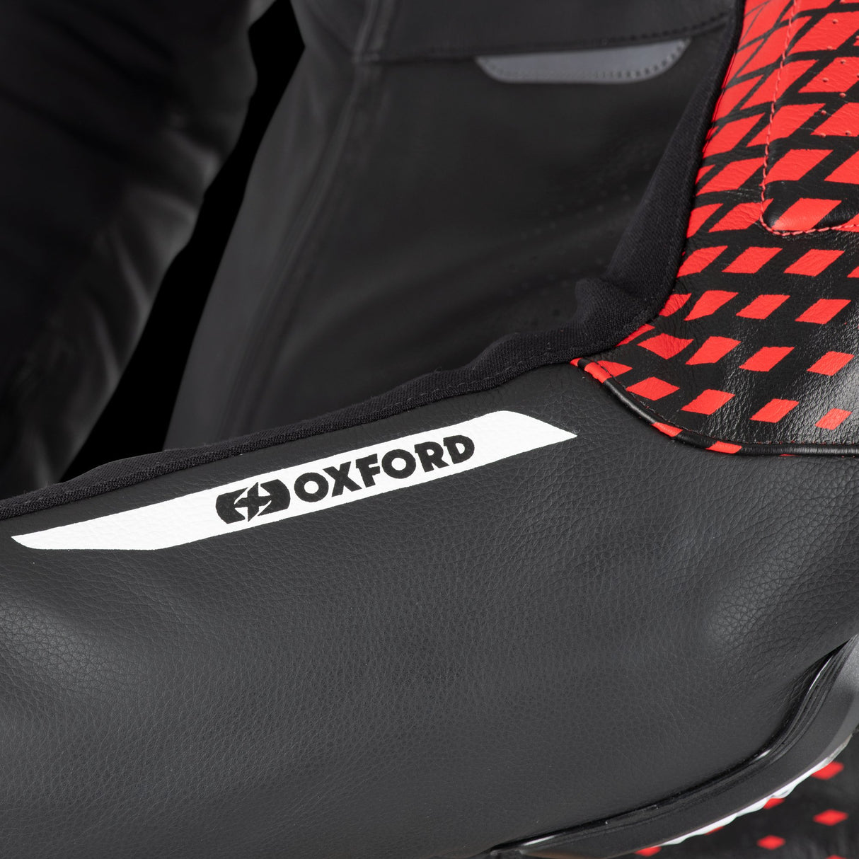 Oxford Nexus 1.0 Men's Leather Black/Red Motorcycle Jacket