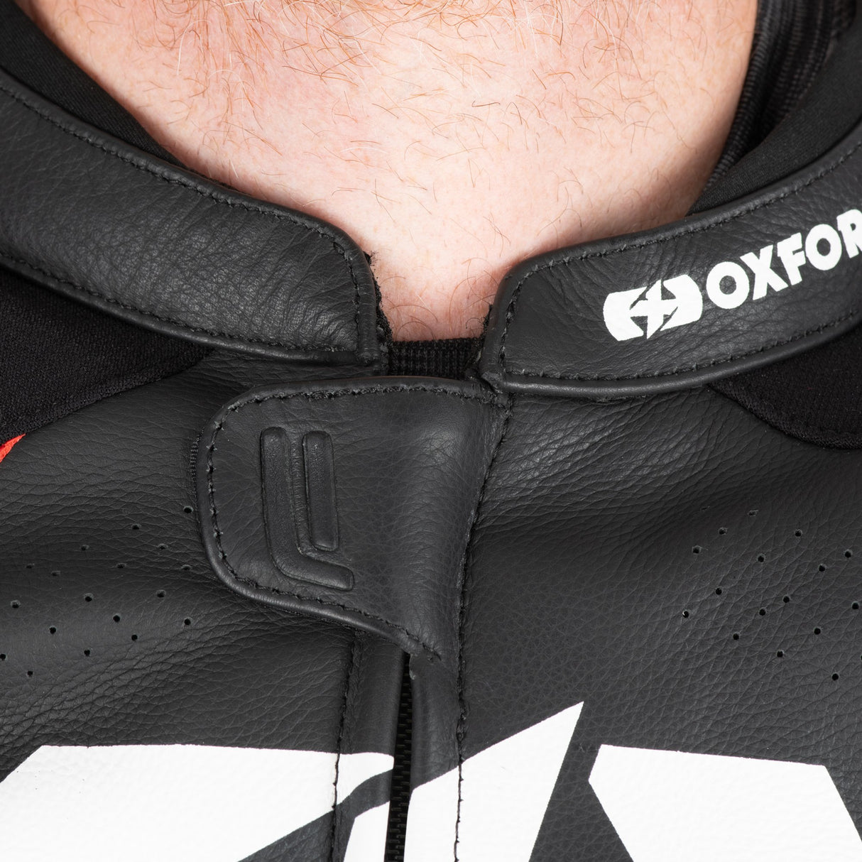 Oxford Nexus 1.0 Men's Leather Black/Red Motorcycle Jacket