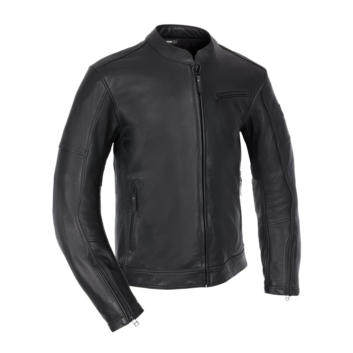 Oxford Henlow Leather Black Motorcycle Jacket