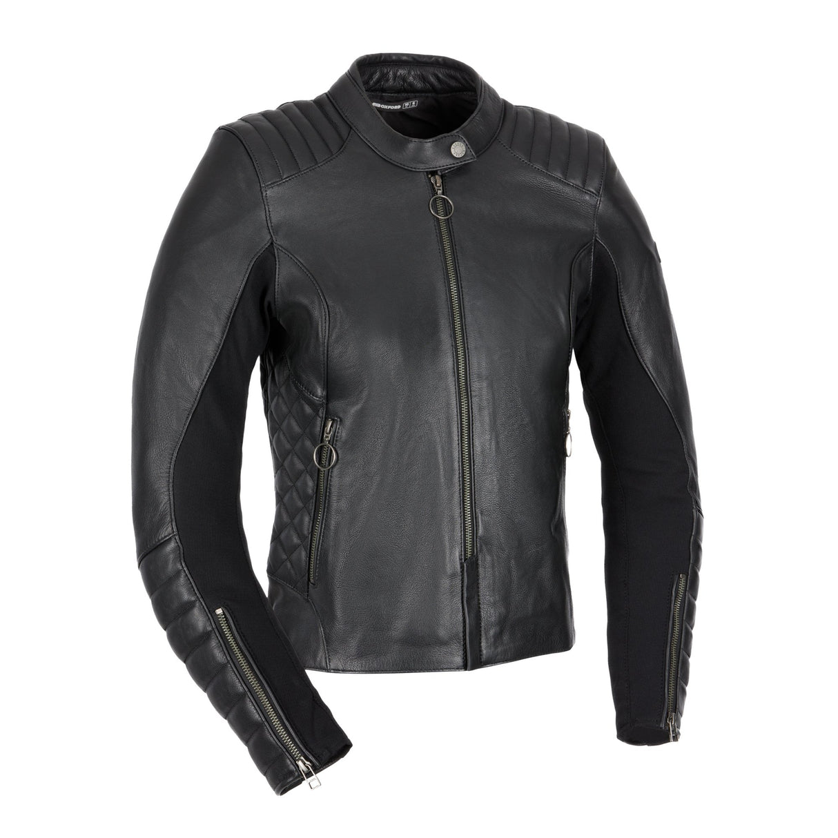 Oxford Radley Ladies Leather Motorcycle Jacket Black Womens
