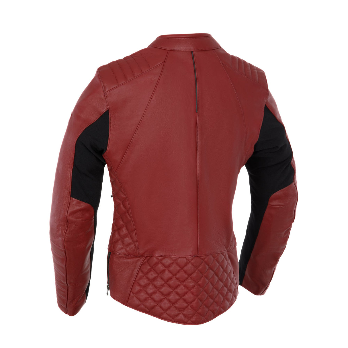 Oxford Radley Ladies Leather Motorcycle Jacket Red