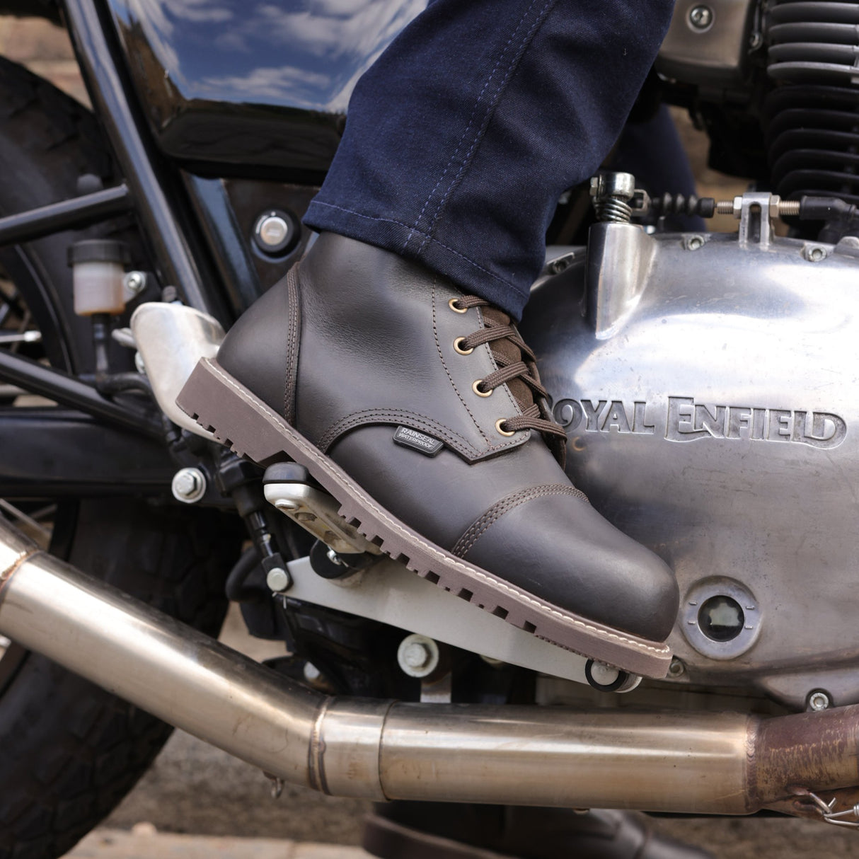 Oxford Merton 2.0 Motorcycle Boots Dark Brown