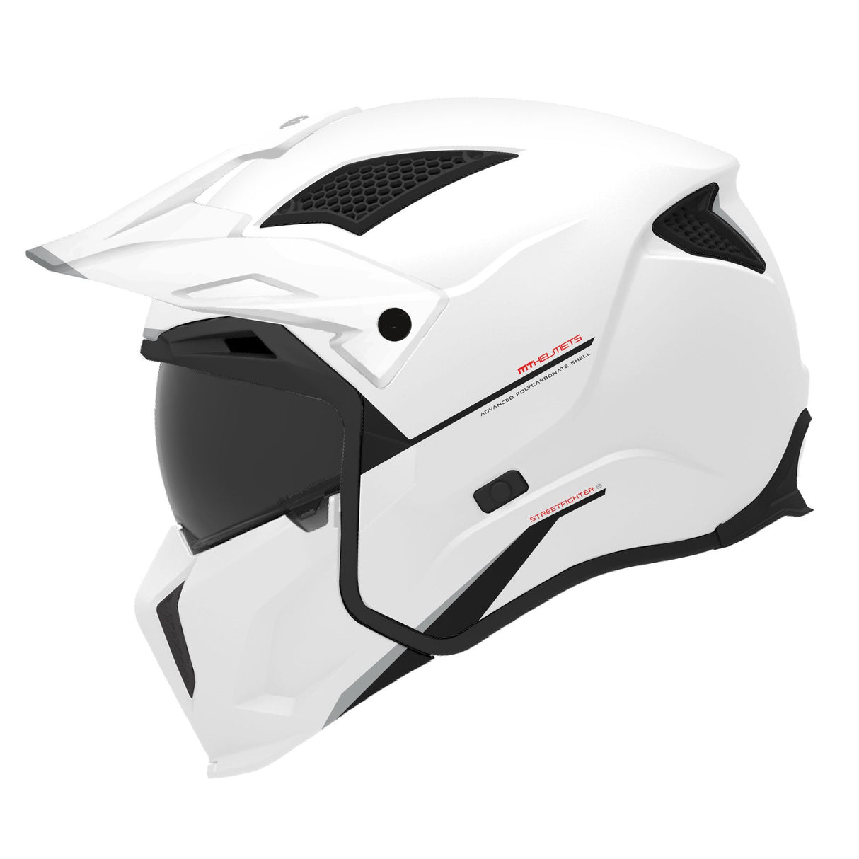 MT Streetfighter SV S Solid A0 Gloss Pearl Motorcycle Helmet