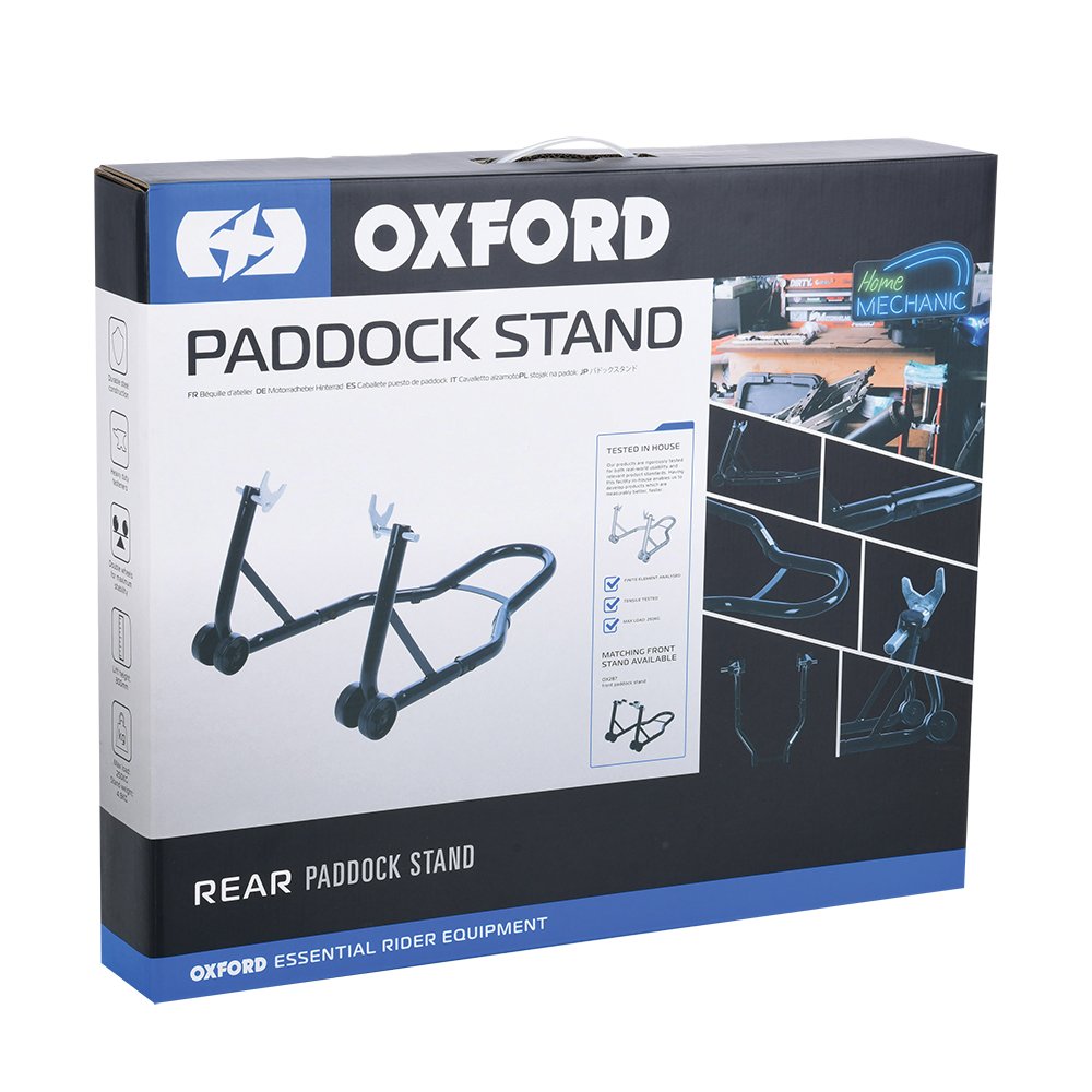 Oxford SP821 Motorcycle Black Rear Paddock Stand 2.0 Heavy Duty
