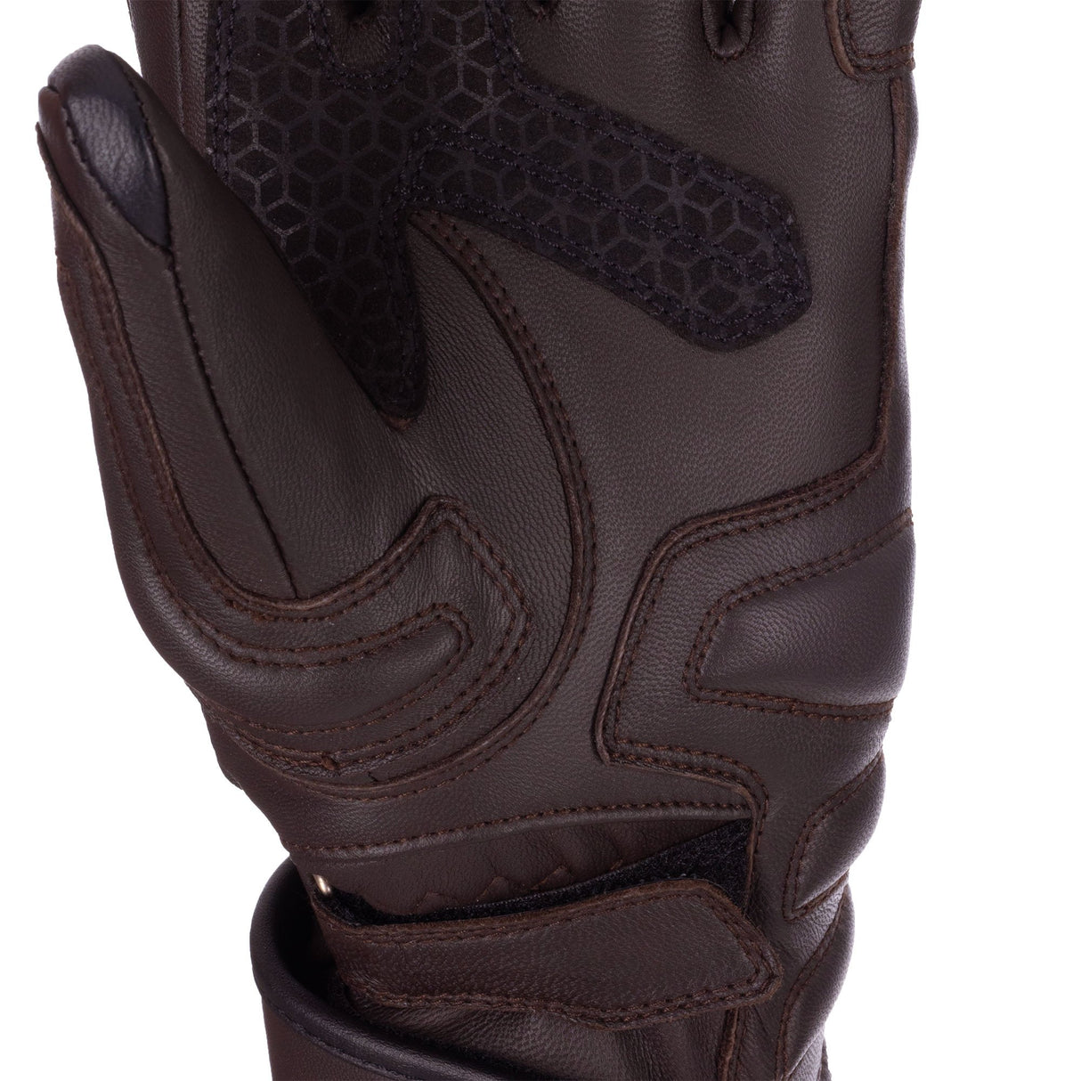 Oxford Hamilton Waterproof Leather Motorcycle Gloves Brown