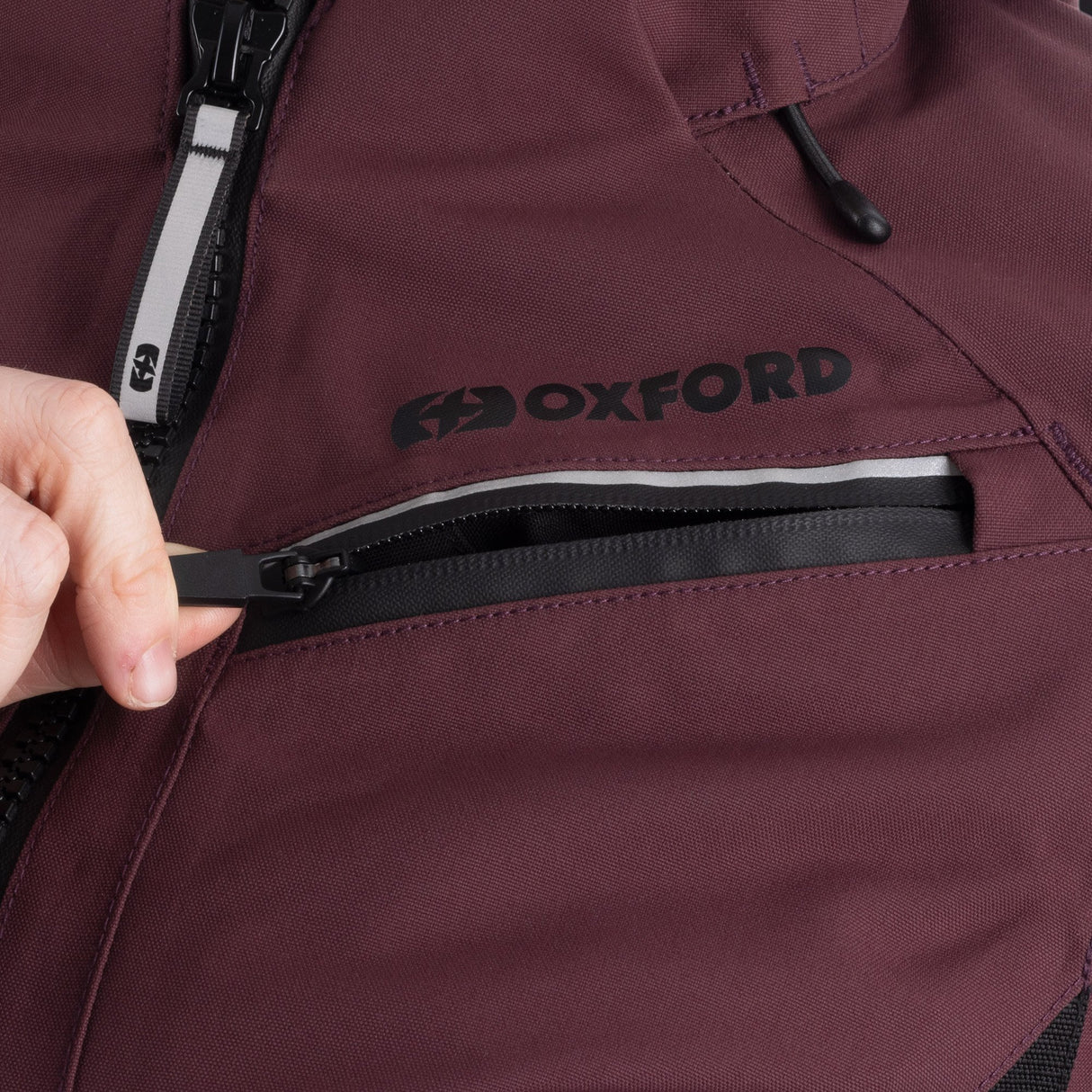 Oxford Mondial Street D2D Ladies Motorcycle Jacket Plum