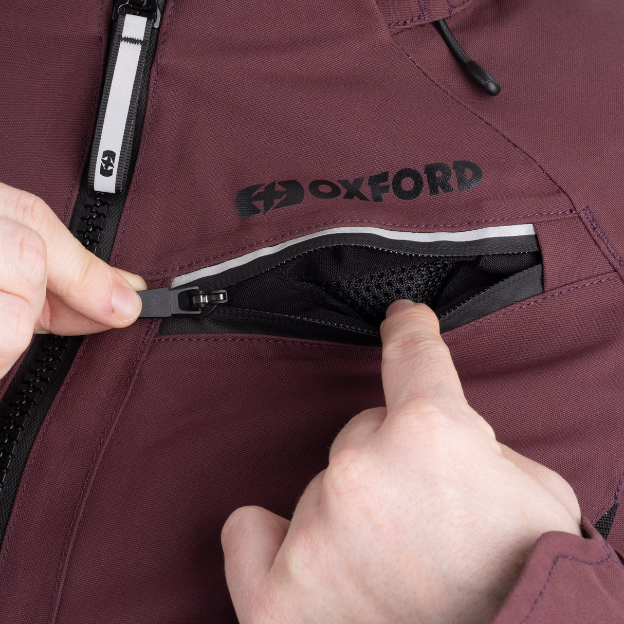 Oxford Mondial Street D2D Ladies Motorcycle Jacket Plum