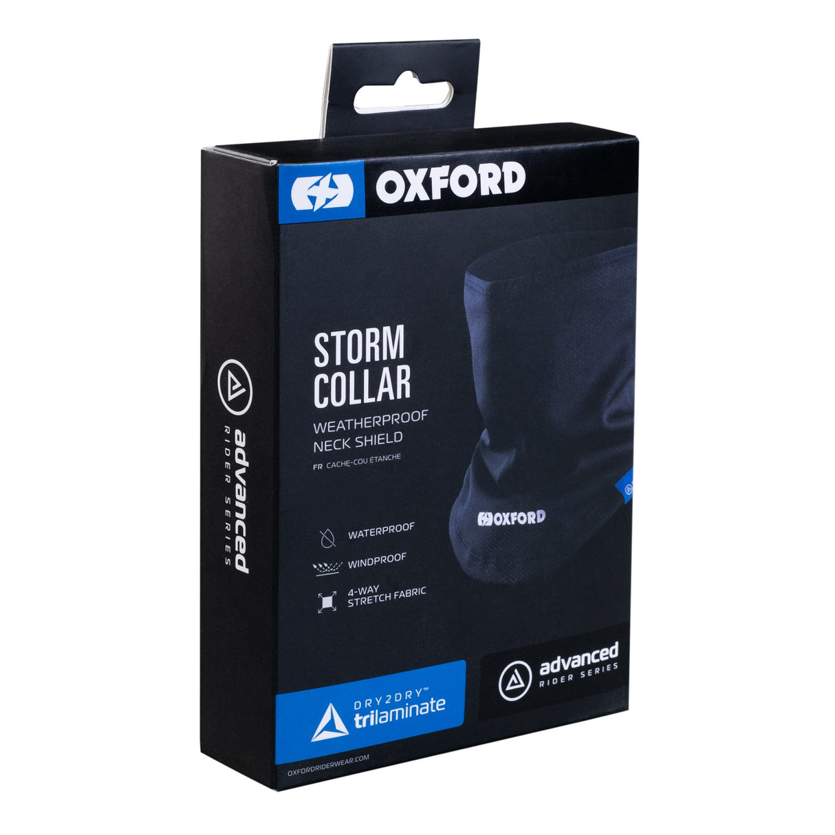 Oxford Advanced Storm Collar Motorcycle Neck Warmer Black
