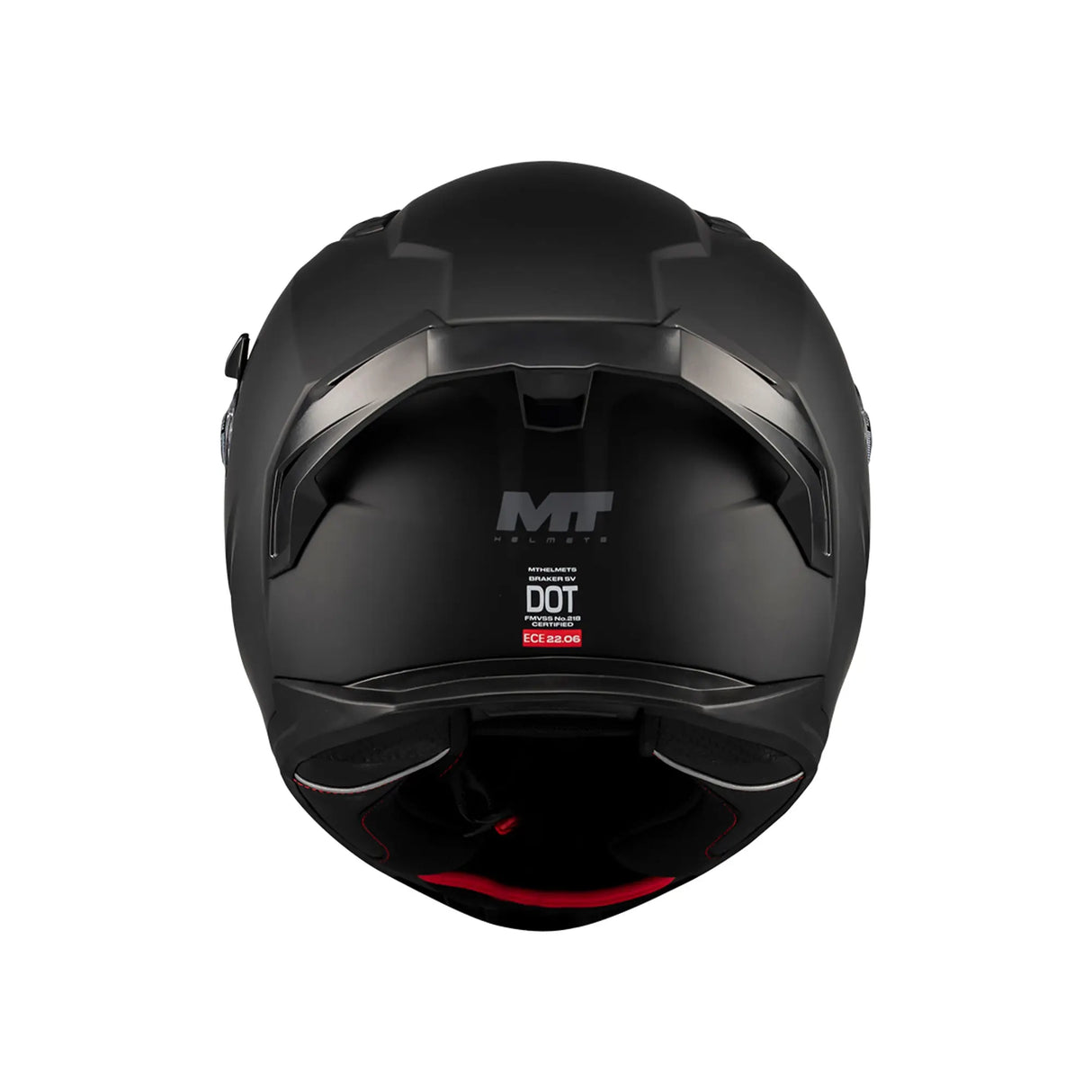 MT Braker SV Pure Motorcycle Full Face Helmet Matt Black