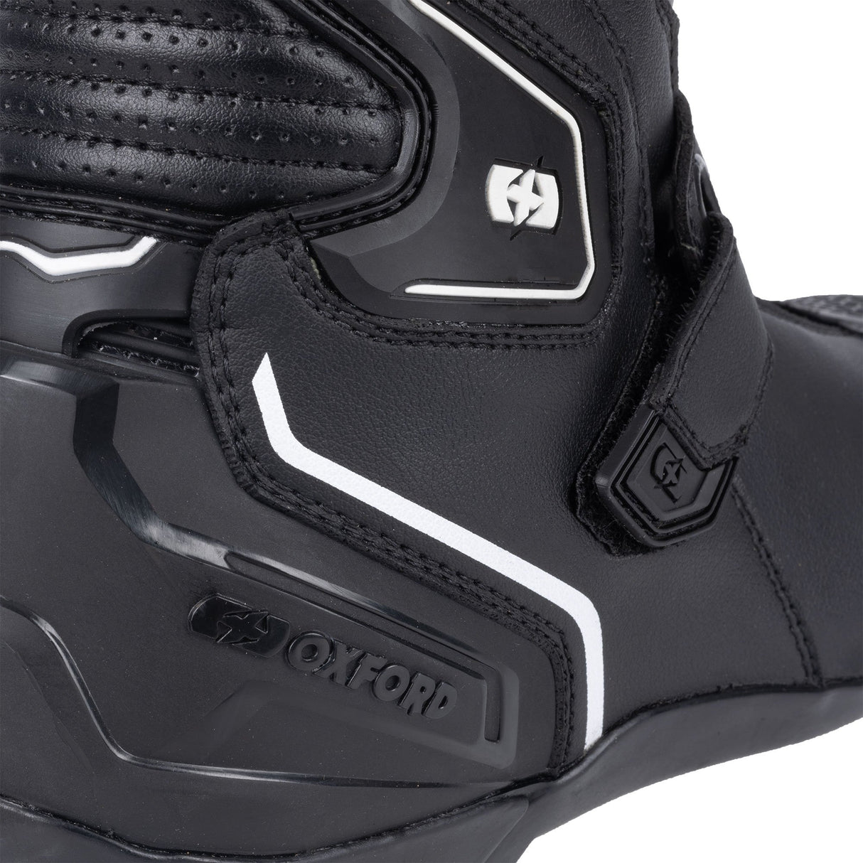 Oxford Omega Air Short Motorcycle Boots - Black/White