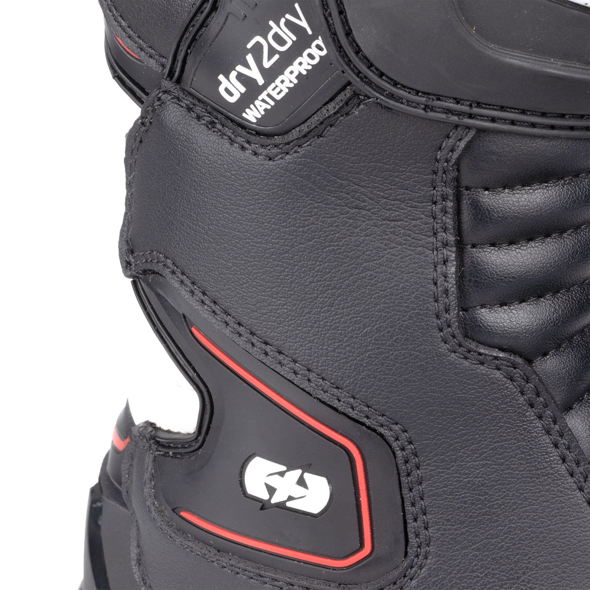 Oxford Cypher 1.0 D2D Motorcycle Boots - Black/White/Red