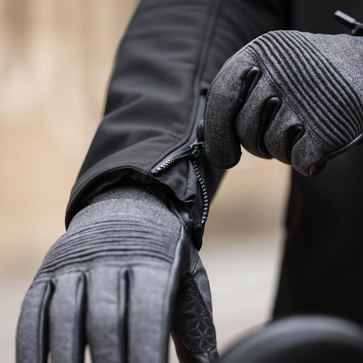 Oxford Faringdon Men's Motorcycle Jacket Stealth Black