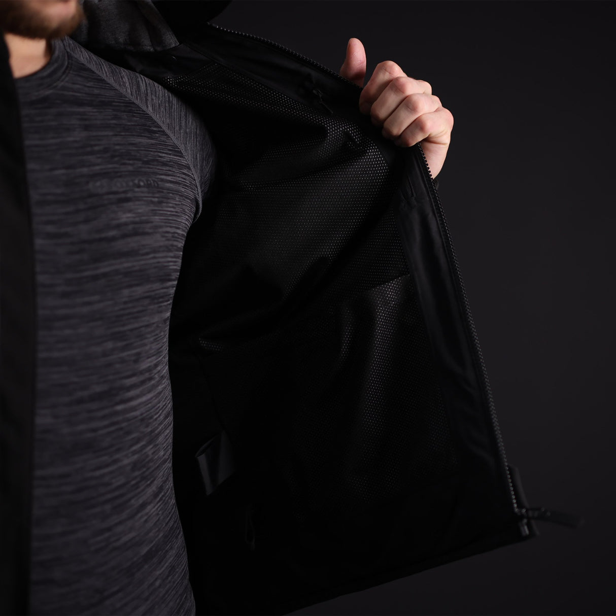 Oxford Faringdon Men's Motorcycle Jacket Stealth Black