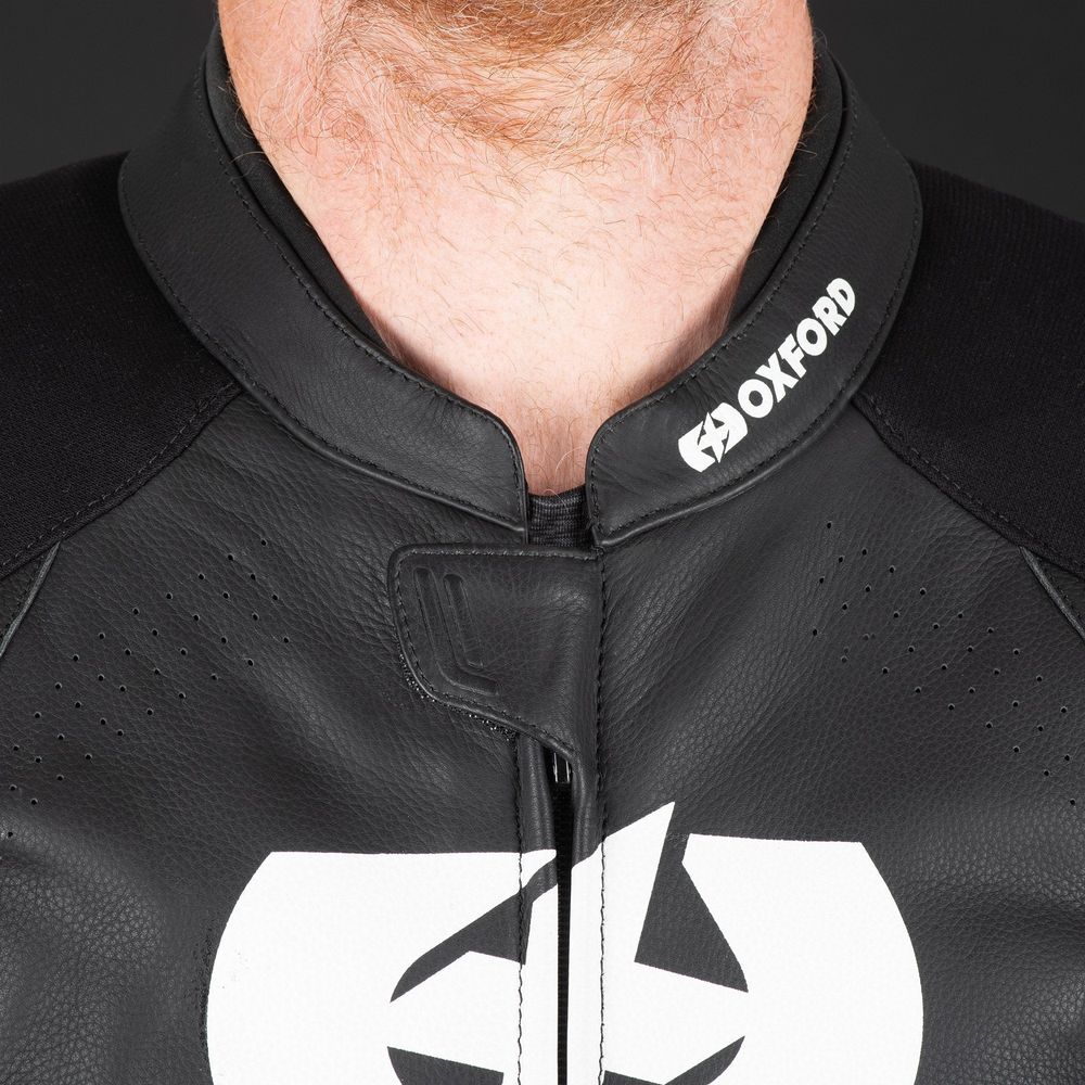 Oxford Nexus 1.0 One Piece Leather Suit Black White