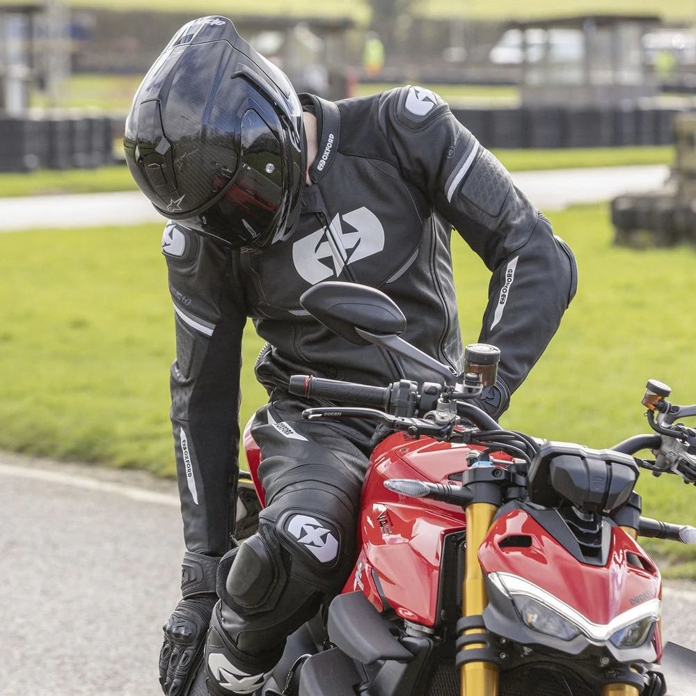 Oxford Nexus 1.0 One Piece Leather Suit Black White