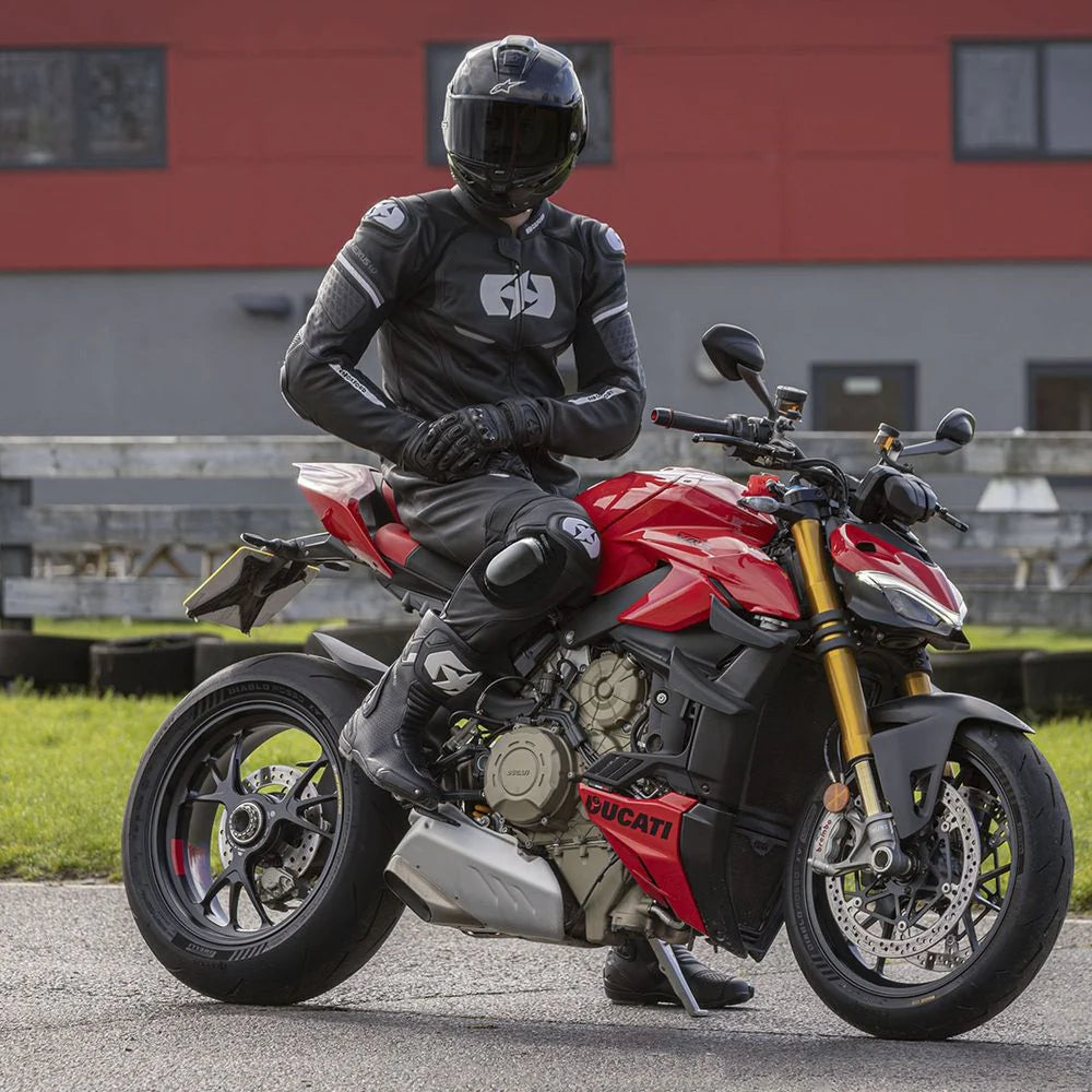 Oxford Nexus 1.0 One Piece Leather Suit Black White