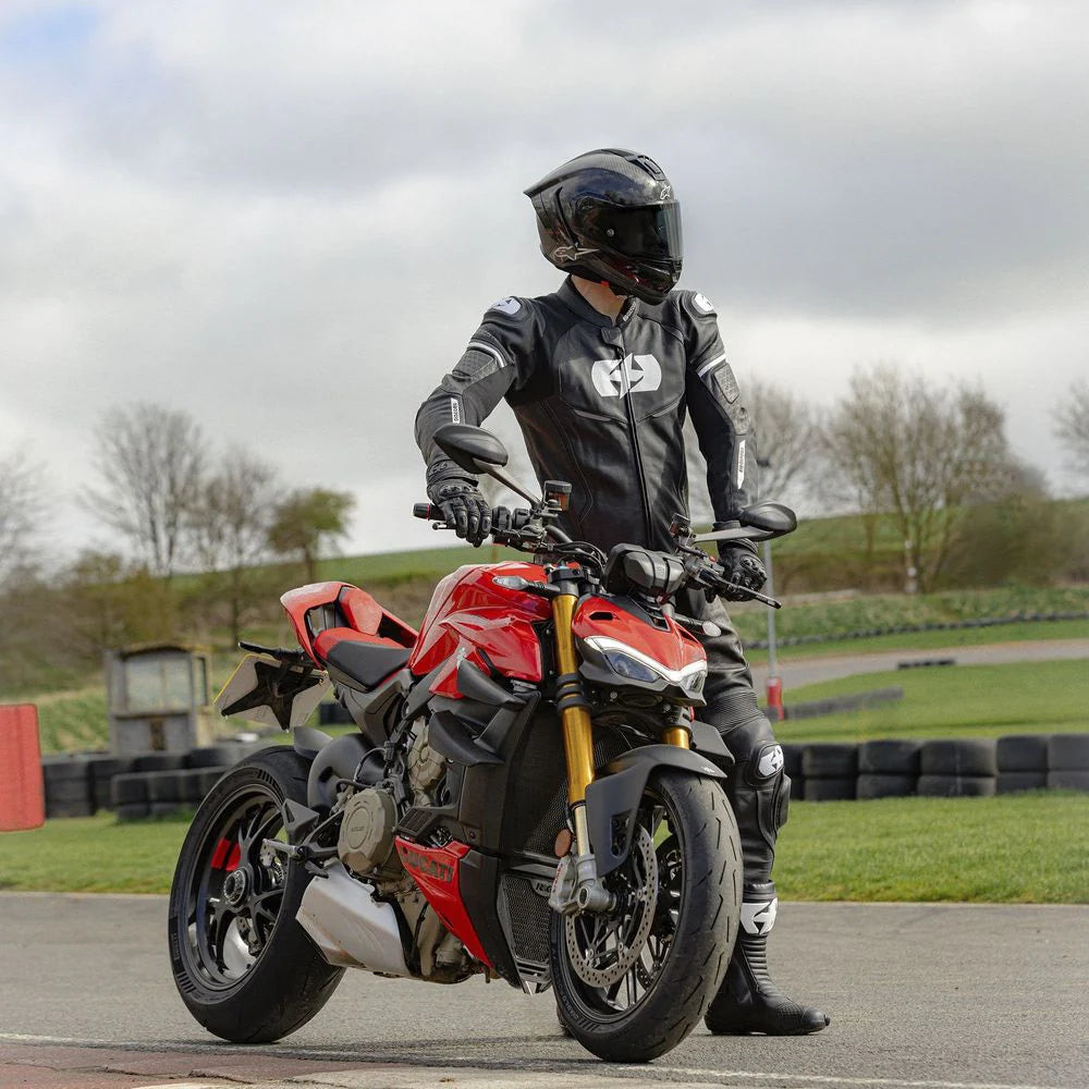 Oxford Nexus 1.0 One Piece Leather Suit Black White