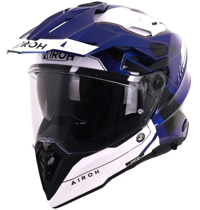 Airoh Commander 2 Helmet Reveal Blue Gloss Motorcycle Helmet