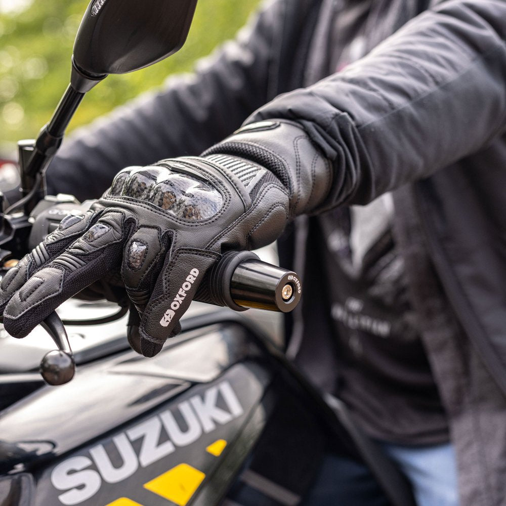 Oxford OX599 Motorcycle Aluminium BarEnds 3 - Black Universal